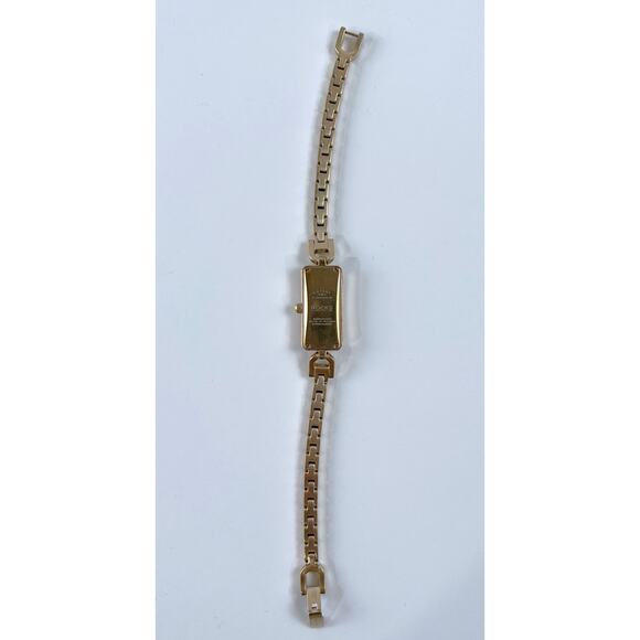 Rotary Rocks Gold Tone Bracelet Watch / Rectangular Dress Watch
